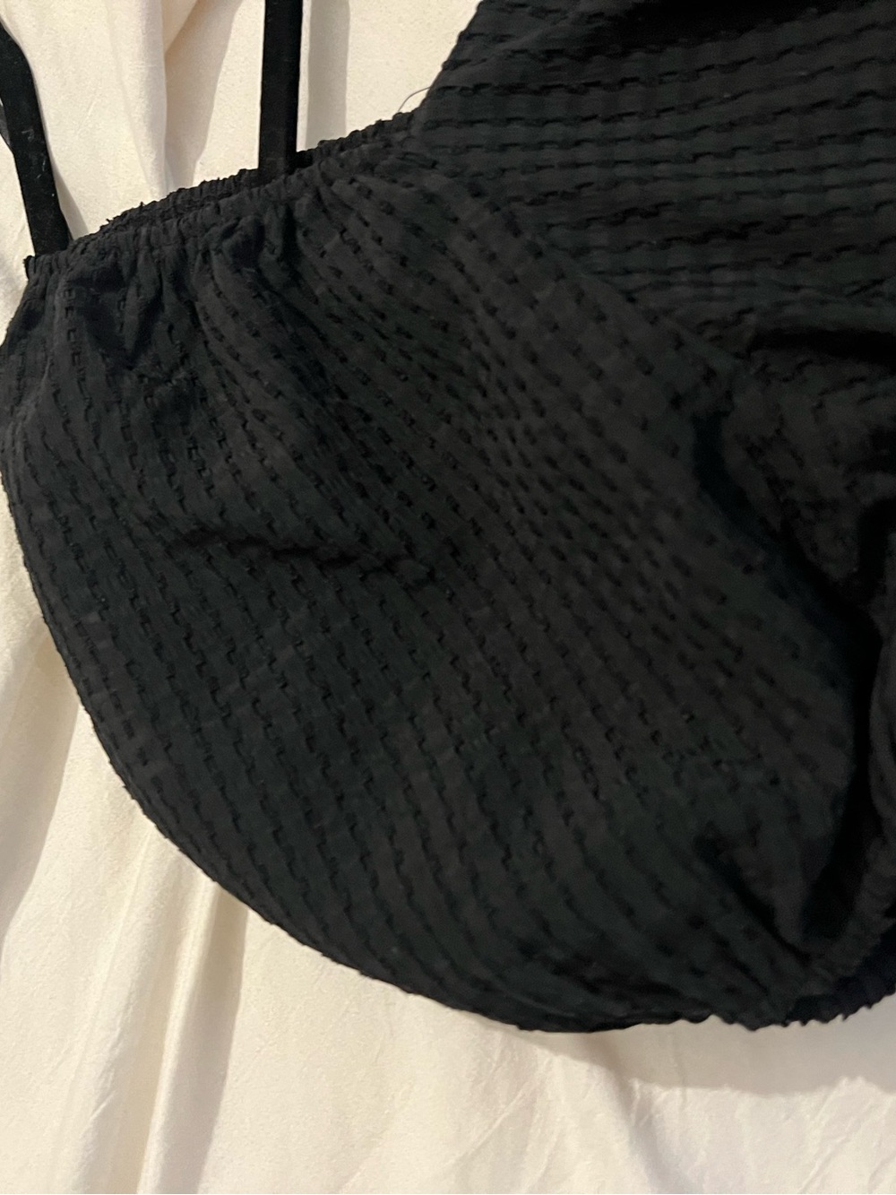 Thirty Thirty Black Textured Puff Sleeve Top - Picture 4 of 4
